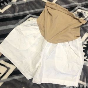 Maternity White Shorts - NWOT